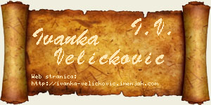 Ivanka Veličković vizit kartica